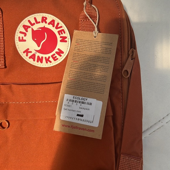 Fjallraven • NWT Mini Kanken Backback, Dahlia, Water Resistant - Picture 9 of 9